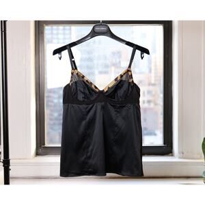 Dolce & Gabbana Black Leopard Lining Lingerie Tank Top (IT42)